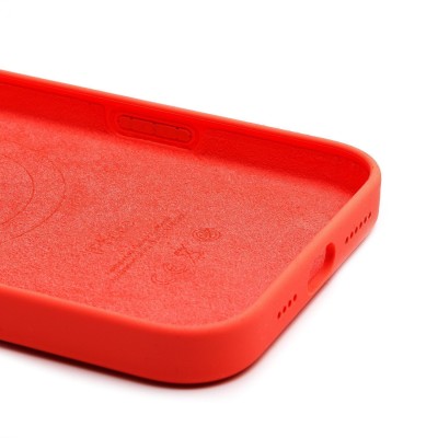 Чехол-накладка для Apple iPhone 16 Pro Max (мандариновый) ORG Silicone Case SafeMag с анимацией