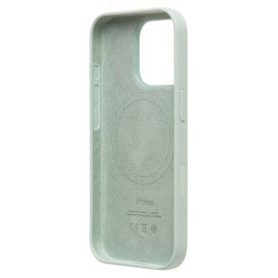 Чехол-накладка для Apple iPhone 16 Pro (аквамарин) ORG Silicone Case SafeMag с анимацией