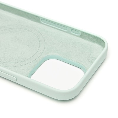 Чехол-накладка для Apple iPhone 16 Pro (аквамарин) ORG Silicone Case SafeMag с анимацией