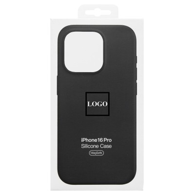 Чехол-накладка для Apple iPhone 16 Pro (черный) ORG Silicone Case SafeMag с анимацией