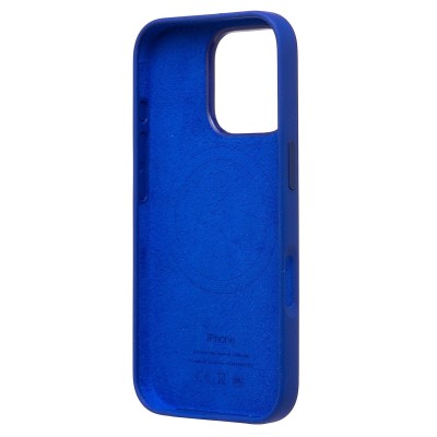 Чехол-накладка для Apple iPhone 16 Pro (бриллиантовый синий) ORG Silicone Case SafeMag с анимацией