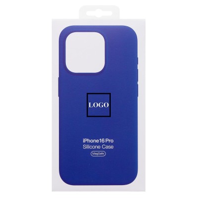 Чехол-накладка для Apple iPhone 16 Pro (бриллиантовый синий) ORG Silicone Case SafeMag с анимацией
