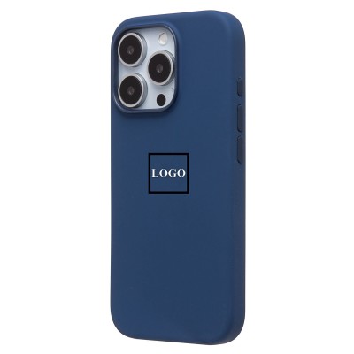 Чехол-накладка для Apple iPhone 16 Pro (темно-синий) ORG Silicone Case SafeMag с анимацией