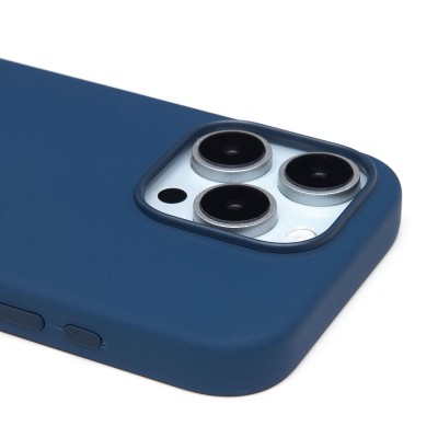 Чехол-накладка для Apple iPhone 16 Pro (темно-синий) ORG Silicone Case SafeMag с анимацией