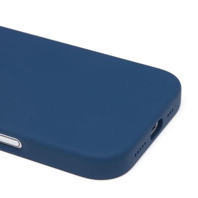 Чехол-накладка для Apple iPhone 16 Pro (темно-синий) ORG Silicone Case SafeMag с анимацией