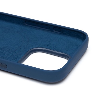 Чехол-накладка для Apple iPhone 16 Pro (темно-синий) ORG Silicone Case SafeMag с анимацией