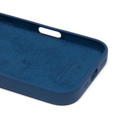 Чехол-накладка для Apple iPhone 16 Pro (темно-синий) ORG Silicone Case SafeMag с анимацией