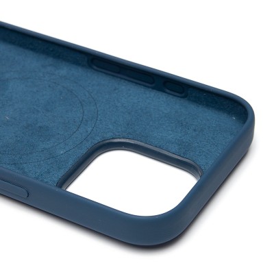Чехол-накладка для Apple iPhone 16 Pro (джинсовый синий) ORG Silicone Case SafeMag с анимацией