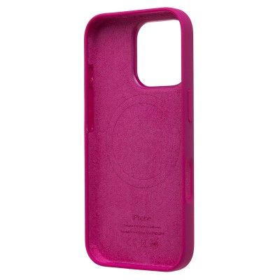 Чехол-накладка для Apple iPhone 16 Pro (фуксия) ORG Silicone Case SafeMag с анимацией