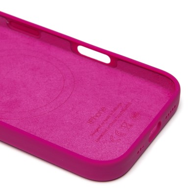 Чехол-накладка для Apple iPhone 16 Pro (фуксия) ORG Silicone Case SafeMag с анимацией