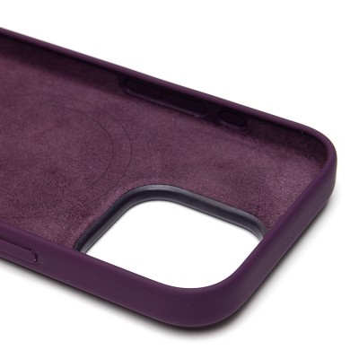 Чехол-накладка для Apple iPhone 16 Pro (сливовый) ORG Silicone Case SafeMag с анимацией