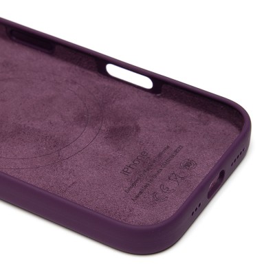 Чехол-накладка для Apple iPhone 16 Pro (сливовый) ORG Silicone Case SafeMag с анимацией