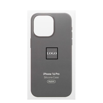 Чехол-накладка для Apple iPhone 16 Pro (каменный серый) ORG Silicone Case SafeMag с анимацией