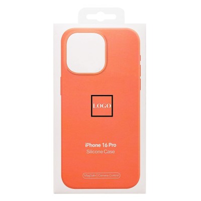 Чехол-накладка для Apple iPhone 16 Pro (мандариновый) ORG Silicone Case SafeMag с анимацией