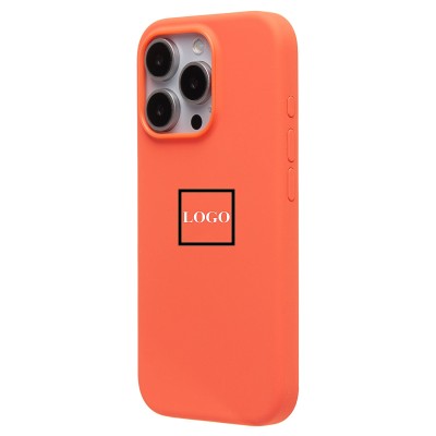 Чехол-накладка для Apple iPhone 16 Pro (мандариновый) ORG Silicone Case SafeMag с анимацией