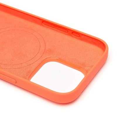 Чехол-накладка для Apple iPhone 16 Pro (мандариновый) ORG Silicone Case SafeMag с анимацией