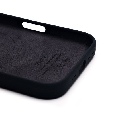 Чехол-накладка для Apple iPhone 16 (черный) ORG Silicone Case SafeMag с анимацией