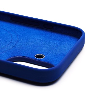 Чехол-накладка для Apple iPhone 16 (бриллиантовый синий) ORG Silicone Case SafeMag с анимацией