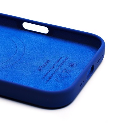 Чехол-накладка для Apple iPhone 16 (бриллиантовый синий) ORG Silicone Case SafeMag с анимацией