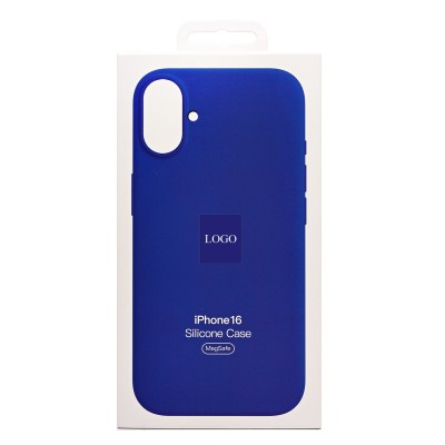 Чехол-накладка для Apple iPhone 16 (бриллиантовый синий) ORG Silicone Case SafeMag с анимацией