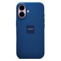 Чехол-накладка для Apple iPhone 16 (темно-синий) ORG Silicone Case SafeMag с анимацией