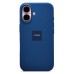 Чехол-накладка для Apple iPhone 16 (темно-синий) ORG Silicone Case SafeMag с анимацией