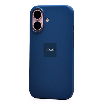 Чехол-накладка для Apple iPhone 16 (темно-синий) ORG Silicone Case SafeMag с анимацией
