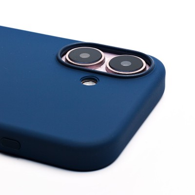 Чехол-накладка для Apple iPhone 16 (темно-синий) ORG Silicone Case SafeMag с анимацией