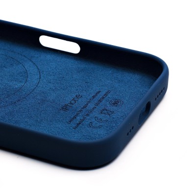Чехол-накладка для Apple iPhone 16 (темно-синий) ORG Silicone Case SafeMag с анимацией