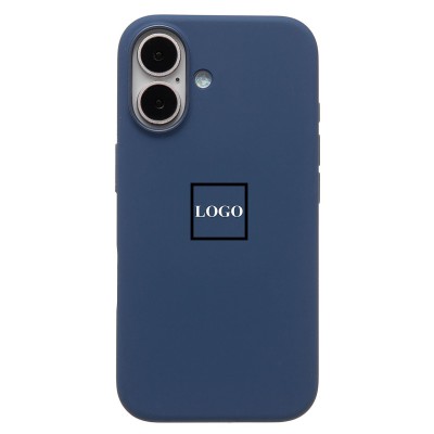 Чехол-накладка для Apple iPhone 16 (джинсовый синий) ORG Silicone Case SafeMag с анимацией