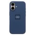 Чехол-накладка для Apple iPhone 16 (джинсовый синий) ORG Silicone Case SafeMag с анимацией