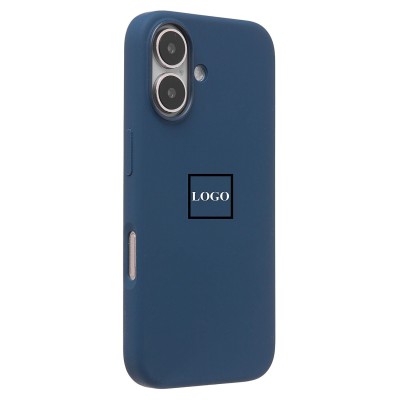 Чехол-накладка для Apple iPhone 16 (джинсовый синий) ORG Silicone Case SafeMag с анимацией
