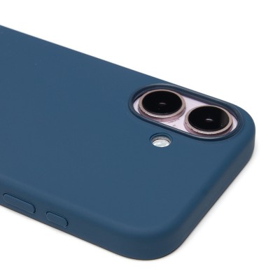 Чехол-накладка для Apple iPhone 16 (джинсовый синий) ORG Silicone Case SafeMag с анимацией