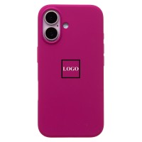 Чехол-накладка для Apple iPhone 16 (фуксия) ORG Silicone Case SafeMag с анимацией