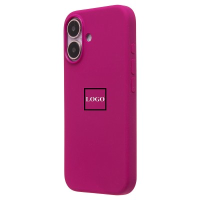 Чехол-накладка для Apple iPhone 16 (фуксия) ORG Silicone Case SafeMag с анимацией