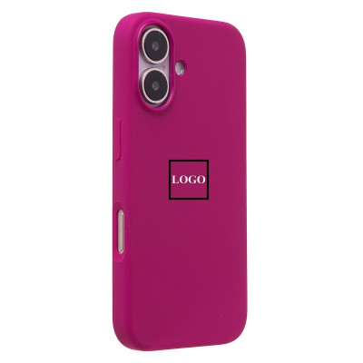 Чехол-накладка для Apple iPhone 16 (фуксия) ORG Silicone Case SafeMag с анимацией