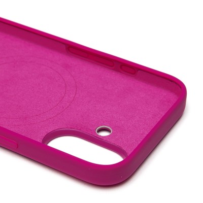 Чехол-накладка для Apple iPhone 16 (фуксия) ORG Silicone Case SafeMag с анимацией
