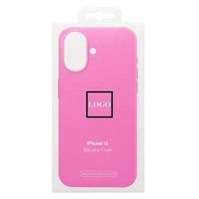 Чехол-накладка для Apple iPhone 16 (цвет пиона) ORG Silicone Case SafeMag с анимацией