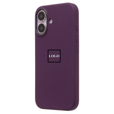 Чехол-накладка для Apple iPhone 16 (сливовый) ORG Silicone Case SafeMag с анимацией