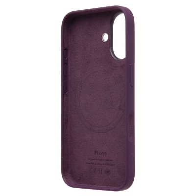 Чехол-накладка для Apple iPhone 16 (сливовый) ORG Silicone Case SafeMag с анимацией