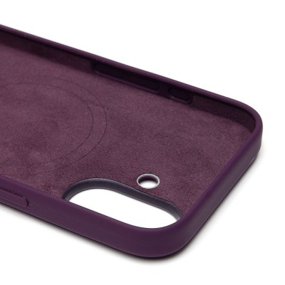 Чехол-накладка для Apple iPhone 16 (сливовый) ORG Silicone Case SafeMag с анимацией