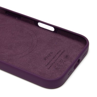 Чехол-накладка для Apple iPhone 16 (сливовый) ORG Silicone Case SafeMag с анимацией