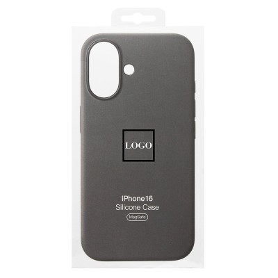 Чехол-накладка для Apple iPhone 16 (каменный серый) ORG Silicone Case SafeMag с анимацией