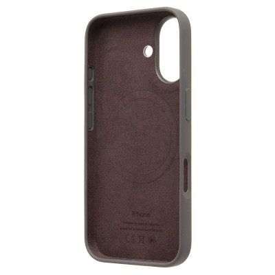 Чехол-накладка для Apple iPhone 16 (каменный серый) ORG Silicone Case SafeMag с анимацией