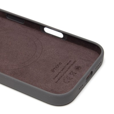 Чехол-накладка для Apple iPhone 16 (каменный серый) ORG Silicone Case SafeMag с анимацией