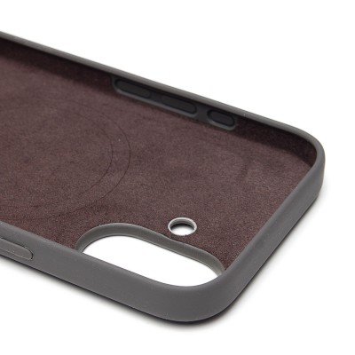 Чехол-накладка для Apple iPhone 16 (каменный серый) ORG Silicone Case SafeMag с анимацией