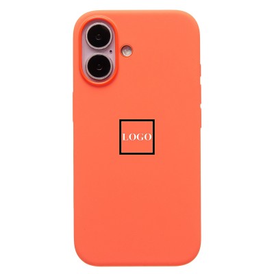 Чехол-накладка для Apple iPhone 16 (мандариновый) ORG Silicone Case SafeMag с анимацией