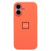 Чехол-накладка для Apple iPhone 16 (мандариновый) ORG Silicone Case SafeMag с анимацией
