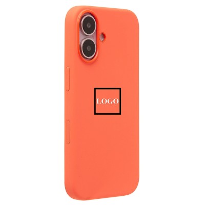 Чехол-накладка для Apple iPhone 16 (мандариновый) ORG Silicone Case SafeMag с анимацией
