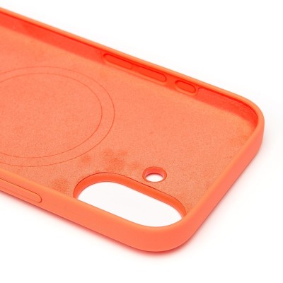 Чехол-накладка для Apple iPhone 16 (мандариновый) ORG Silicone Case SafeMag с анимацией